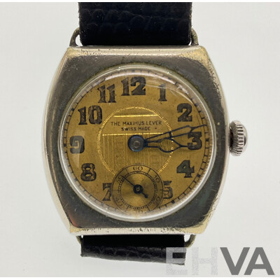 Vintage Wrist Watches, Lauris Aqualite Screw Lock, Twenty One Jewels and the Maximus Lever with Seconds Dial, Both Swiss Made