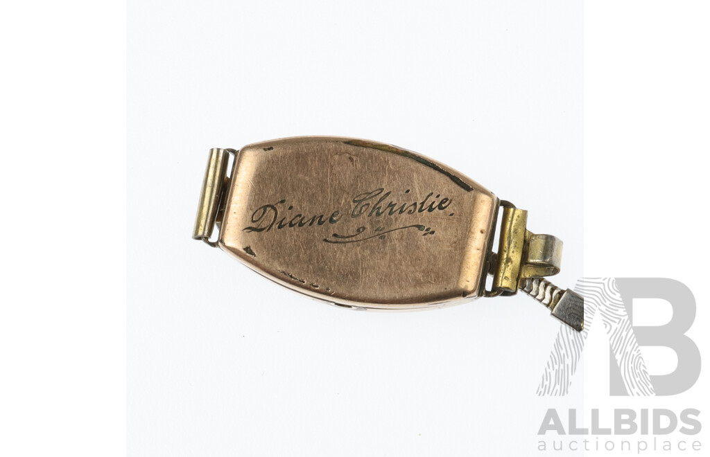 Vintage Gold Filled Empty 50mm Pocket Watch Casing, Peerless No. 411290 with Empty 35mm Pocket Casing and Hantil Watch Casing