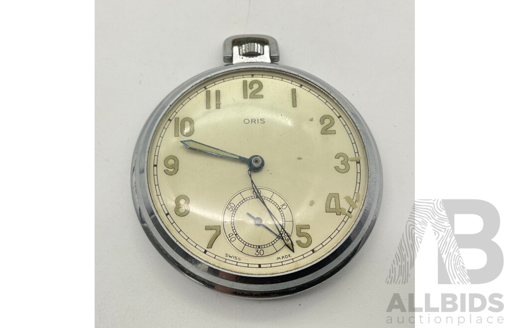 Vintage Oris Pocket Watch for Repair, Swiss Made