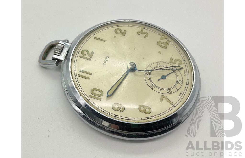 Vintage Oris Pocket Watch for Repair, Swiss Made