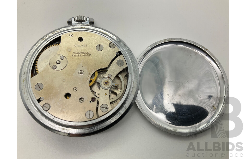 Vintage Oris Pocket Watch for Repair, Swiss Made