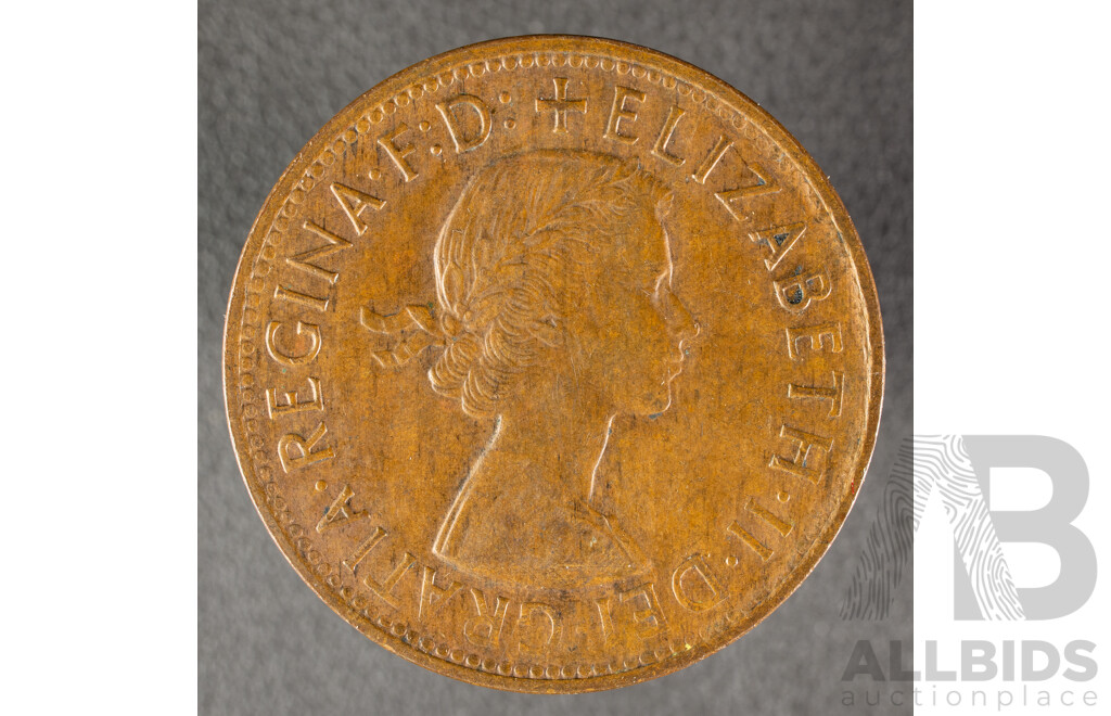 Australian 1959 QE2 Soft Strike Penny