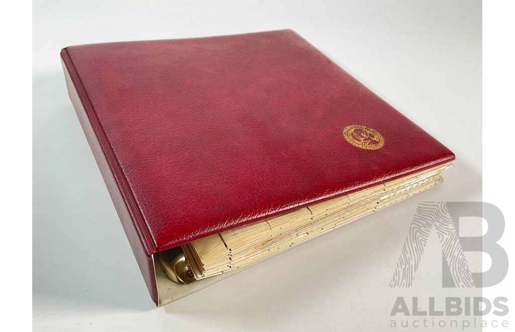 Album of Australian One and Two Cent Coins, Examples Spanning 1966 to 1990 with Vintage International Coins Including Malaysia, Philippines, Netherlands, Switzerland