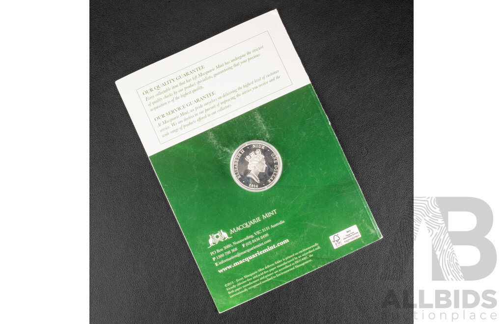 Niue 2014 Silver Proof Coloured One Dollar Coin, Legendary Horses of Australia, Australian Stock Horse .925