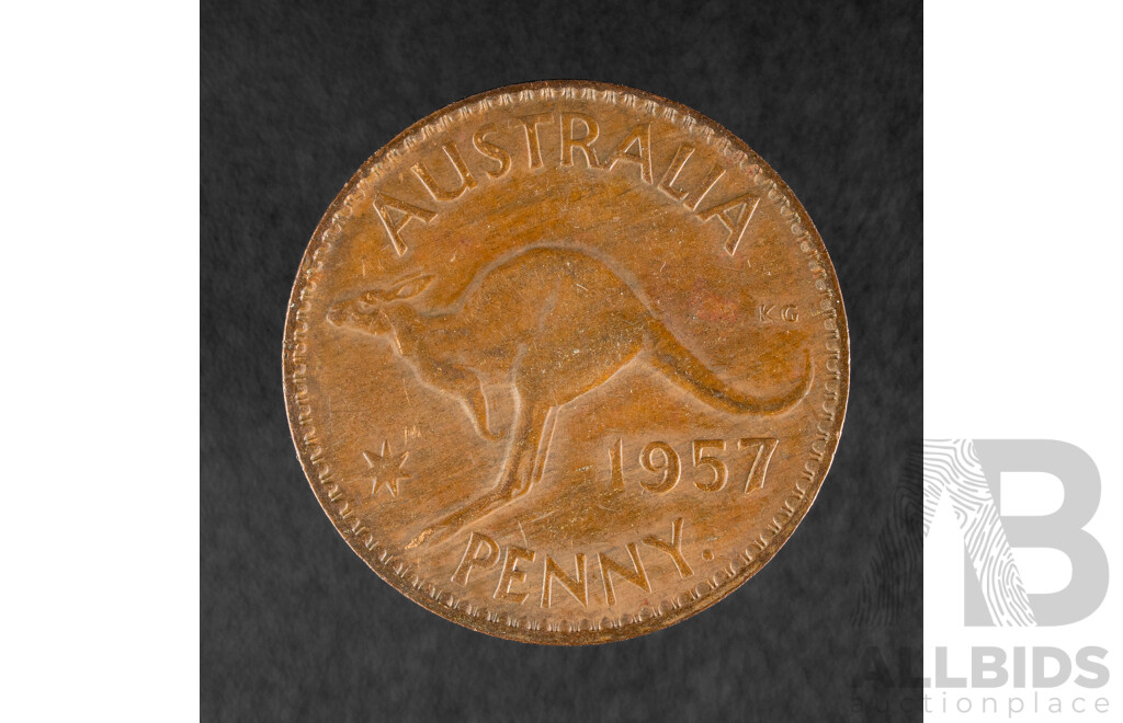 Australian 1957 Penny, Soft Strike