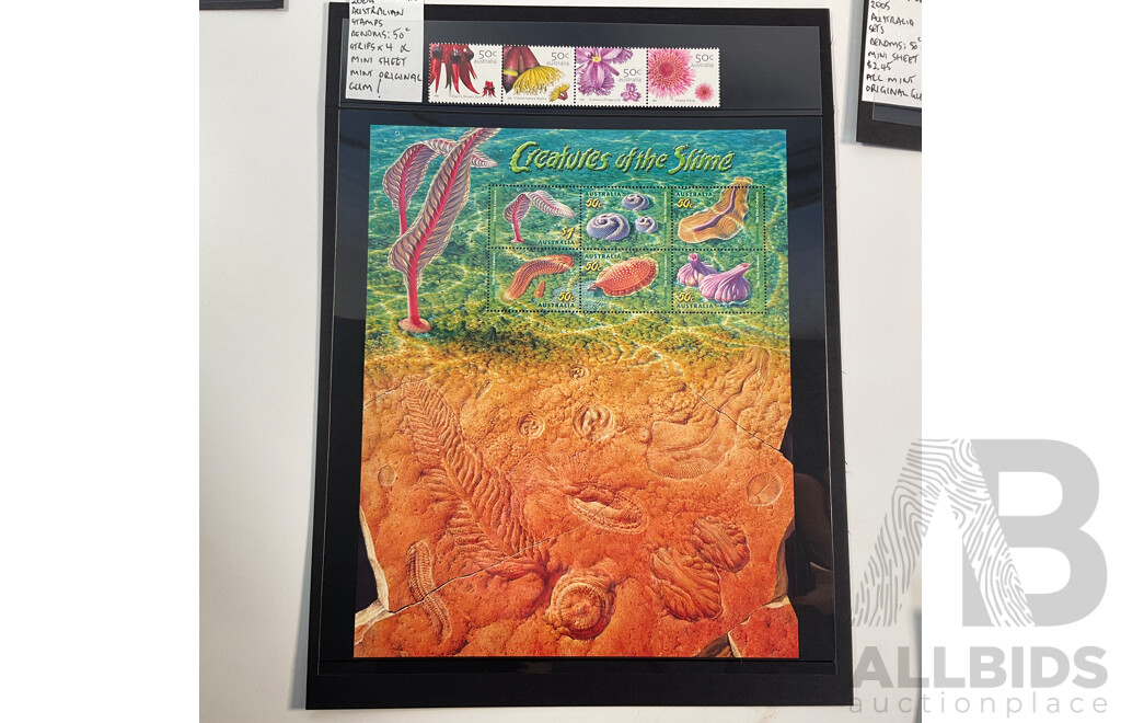 Collection of Australian Mint Stamps and Stamp Blocks with 1981 Living Together First Day Cover Series