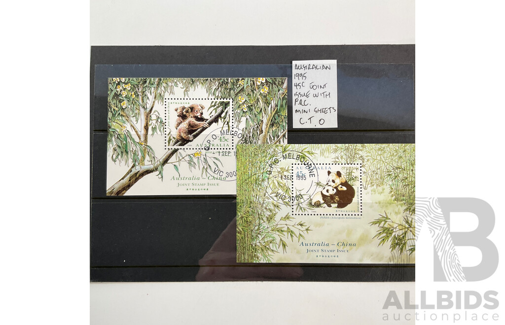 Collection of Australian Mint Stamps and Stamp Blocks with 1981 Living Together First Day Cover Series