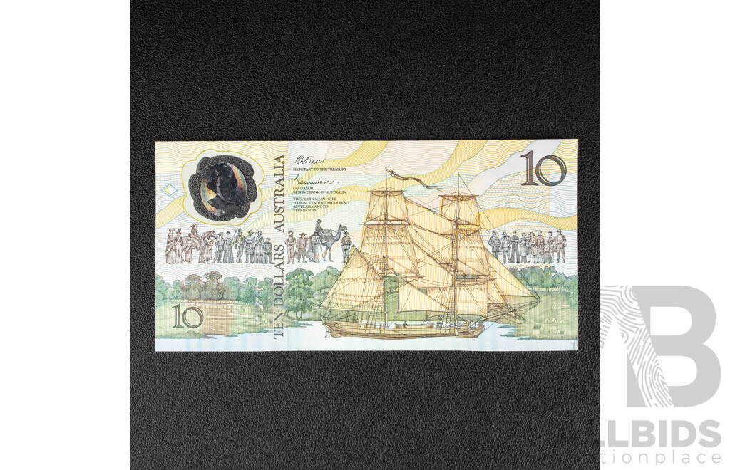 Australian 1988 UNC Ten Dollar Note, Bicentennial Fraser/Evans R310b