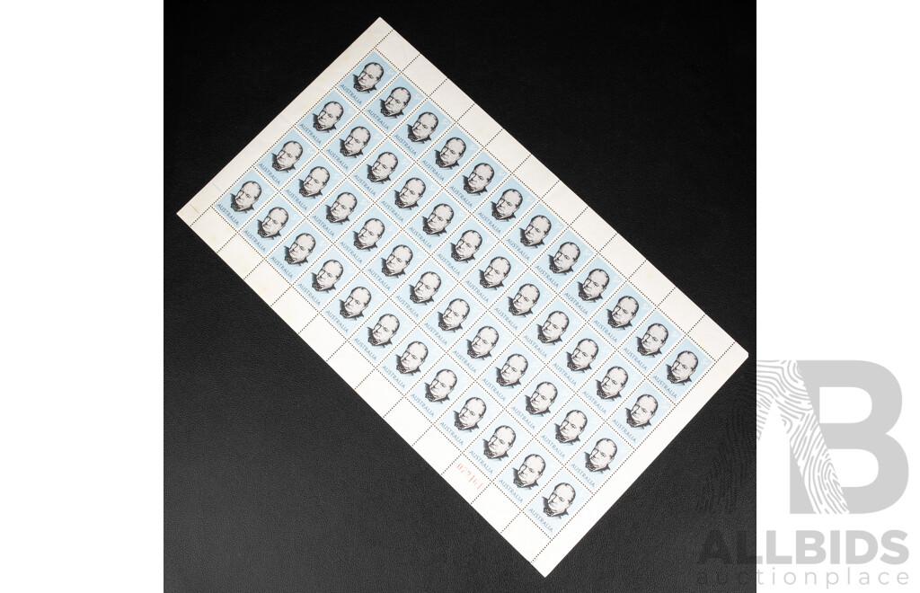 Australian 1965 Mint Stamp Block, Sir Winston Churchill