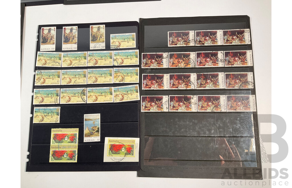Collection of Australian Stamps, High Domination Including Artist Painting Series Set