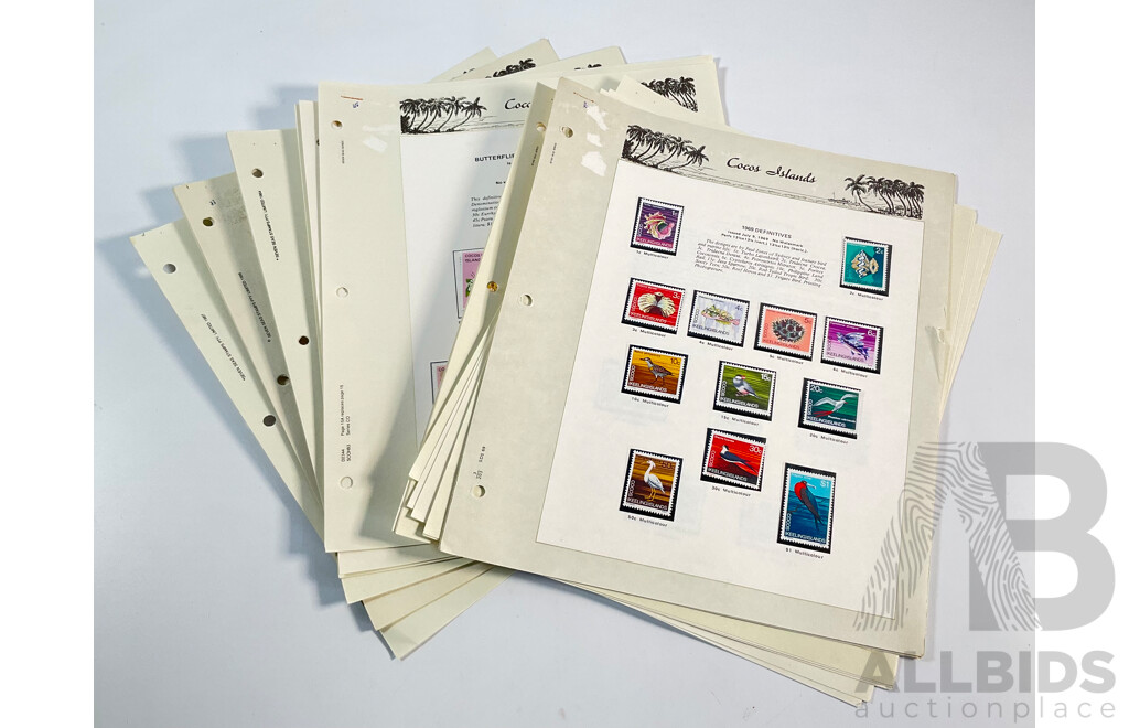 Seven Seas Cocos Islands 1969-1987 Stamp Album, Mostly Mint and Complete
