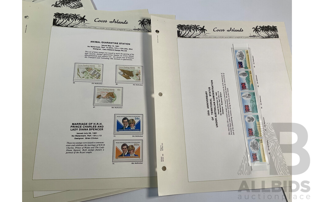 Seven Seas Cocos Islands 1969-1987 Stamp Album, Mostly Mint and Complete