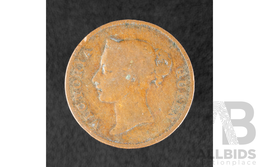 Straits Settlements 1845 East India Company Queen Victoria One Cent