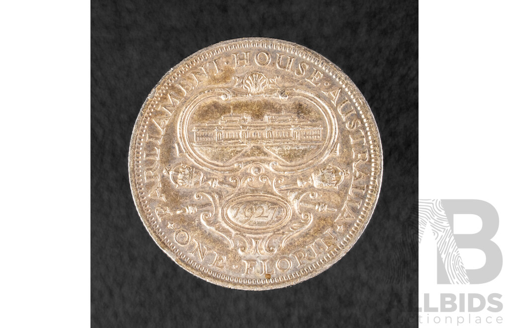Australian 1927 Silver Florin, Parliament House .925