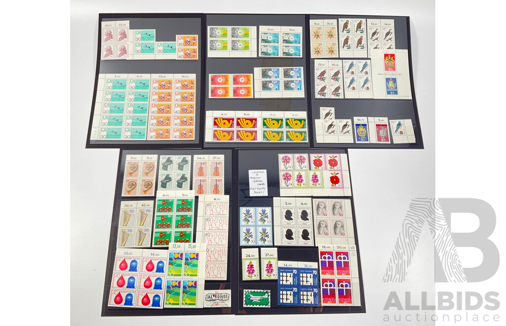Collection of German Mint Stamp Blocks