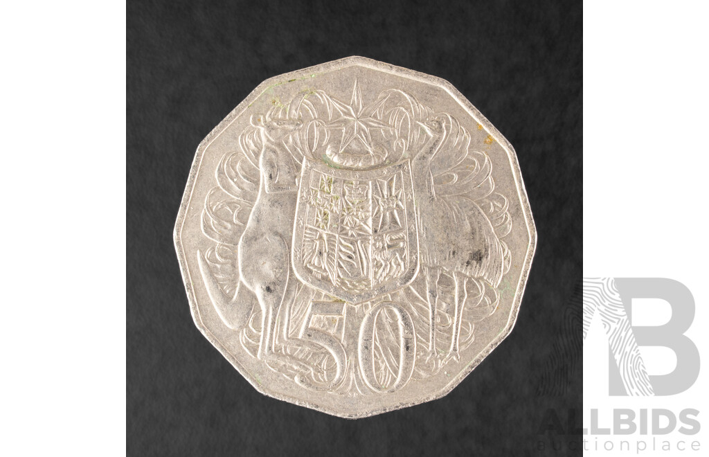 Australian 1980 Fifty Cent, Double Bar