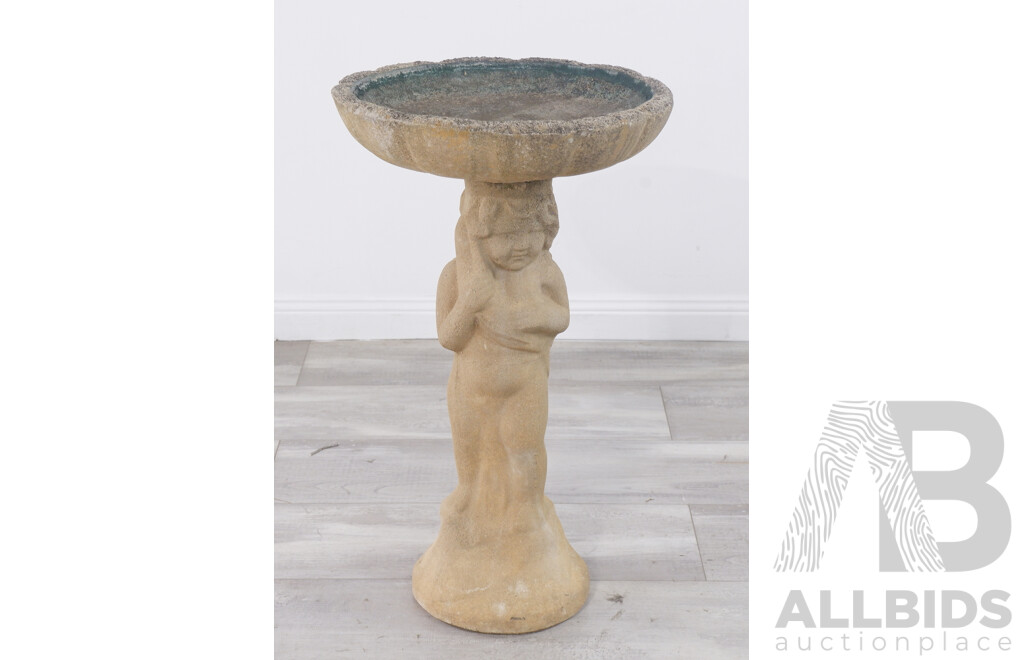 Cast Concrete Bird Bath