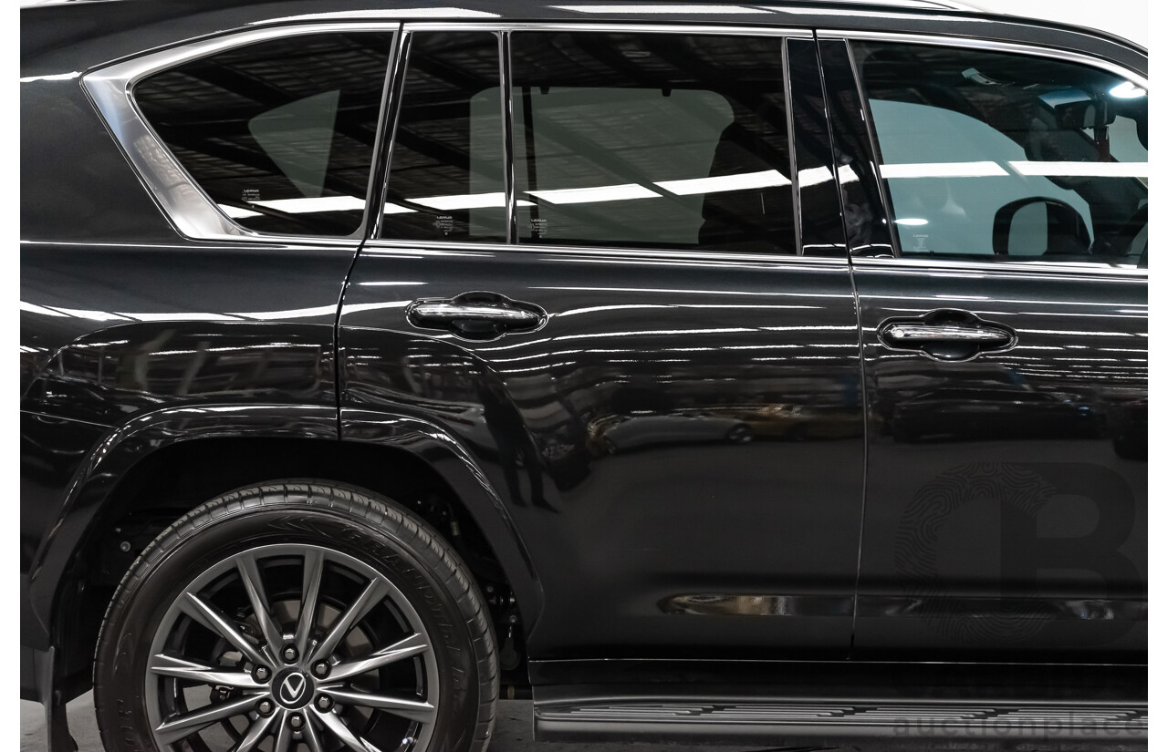 04/2022 Lexus LX600 F-Sport (4x4) MY22 VJA310R 5d Wagon Sapphire Black Metallic Twin Turbo 3.5L