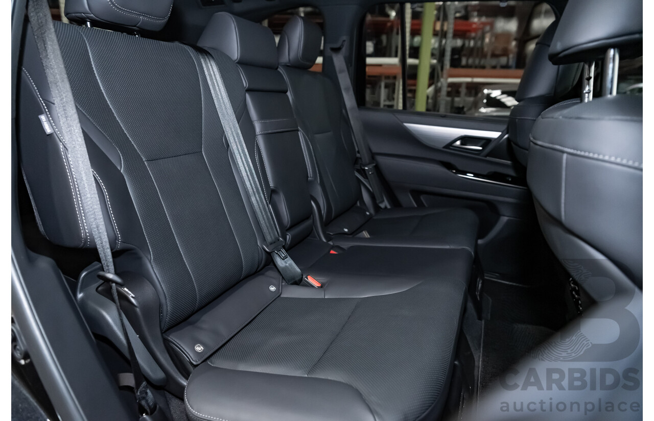 04/2022 Lexus LX600 F-Sport (4x4) MY22 VJA310R 5d Wagon Sapphire Black Metallic Twin Turbo 3.5L