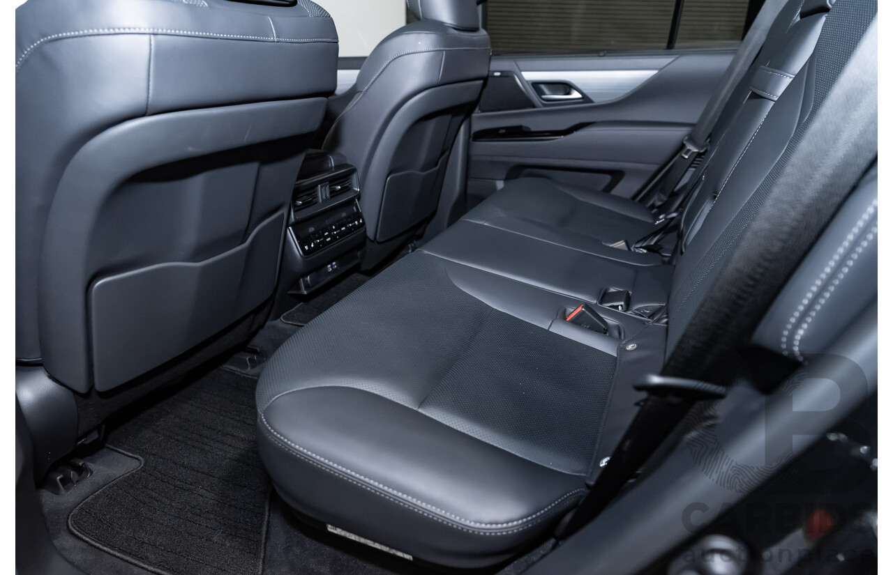 04/2022 Lexus LX600 F-Sport (4x4) MY22 VJA310R 5d Wagon Sapphire Black Metallic Twin Turbo 3.5L