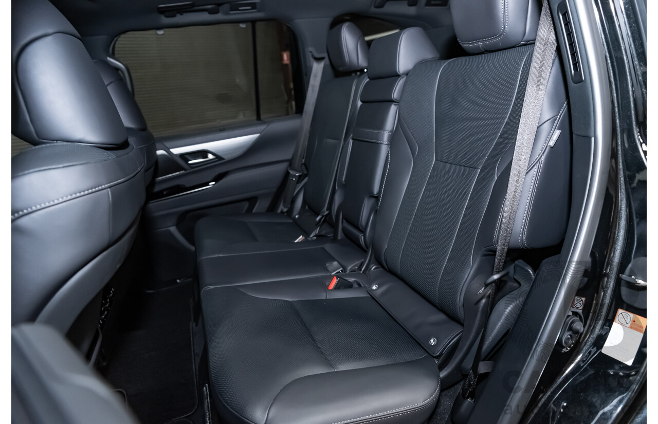 04/2022 Lexus LX600 F-Sport (4x4) MY22 VJA310R 5d Wagon Sapphire Black Metallic Twin Turbo 3.5L