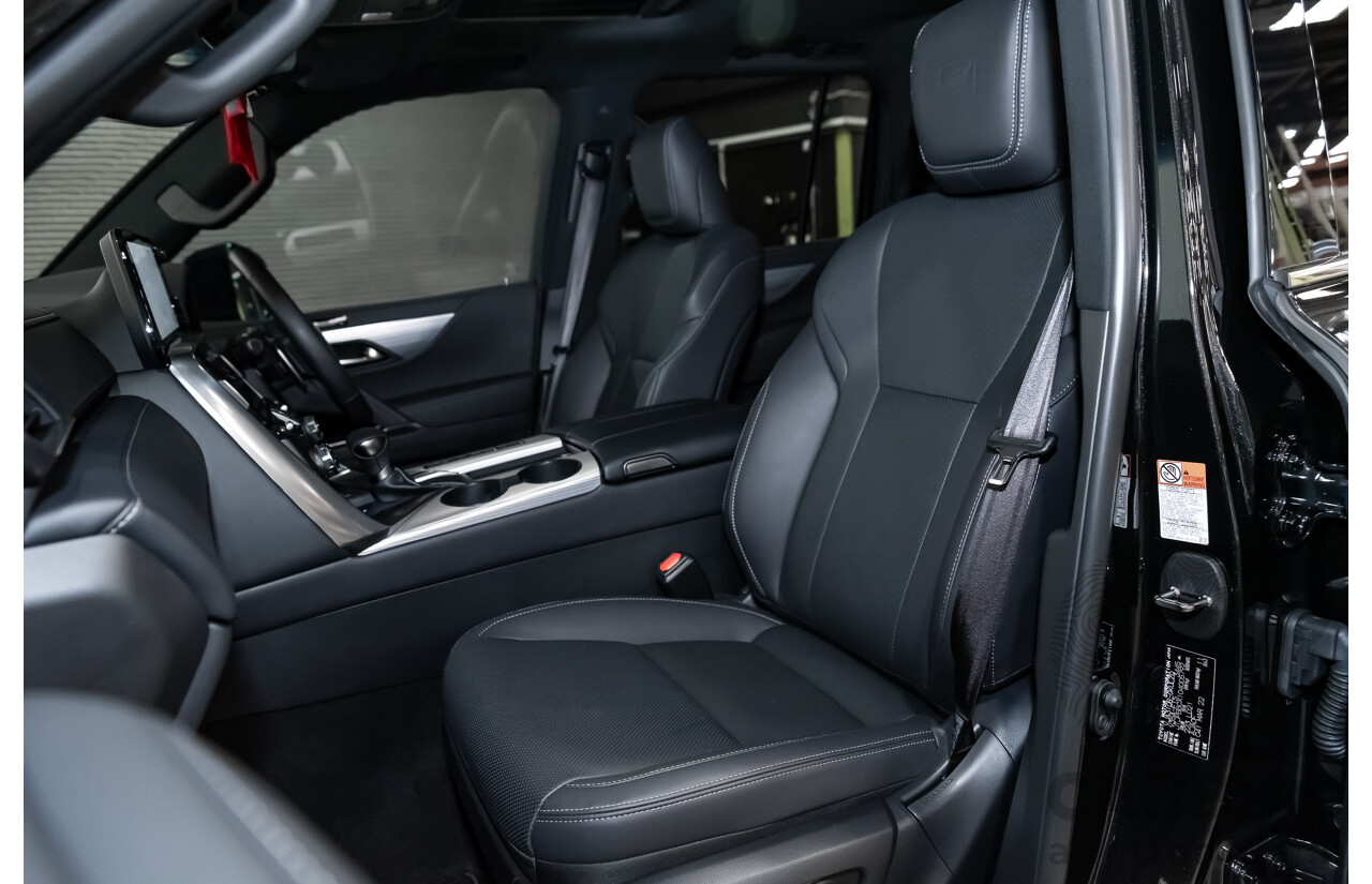 04/2022 Lexus LX600 F-Sport (4x4) MY22 VJA310R 5d Wagon Sapphire Black Metallic Twin Turbo 3.5L