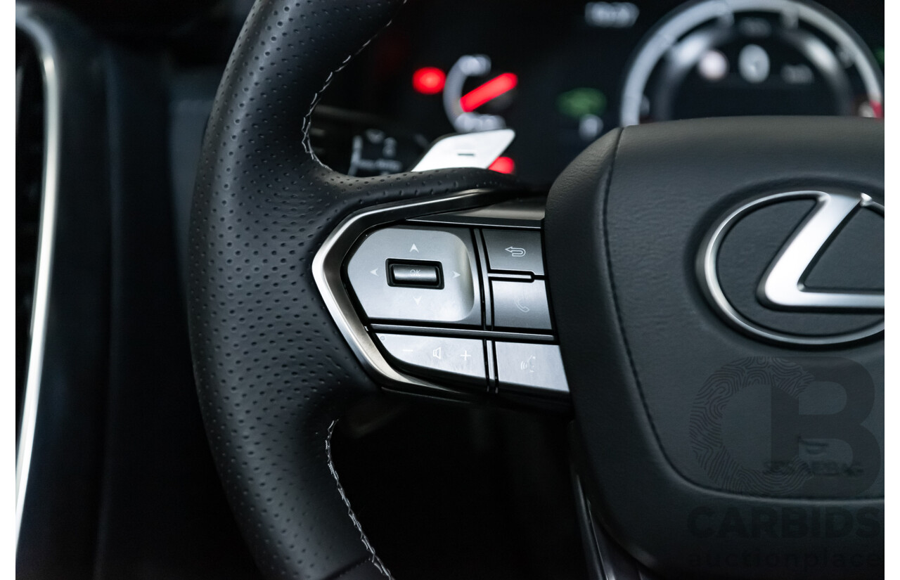 04/2022 Lexus LX600 F-Sport (4x4) MY22 VJA310R 5d Wagon Sapphire Black Metallic Twin Turbo 3.5L