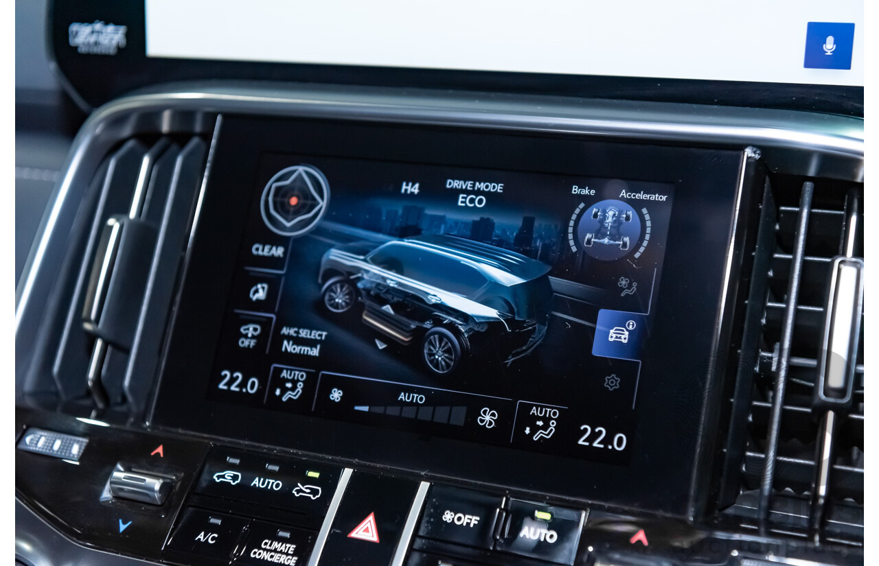 04/2022 Lexus LX600 F-Sport (4x4) MY22 VJA310R 5d Wagon Sapphire Black Metallic Twin Turbo 3.5L