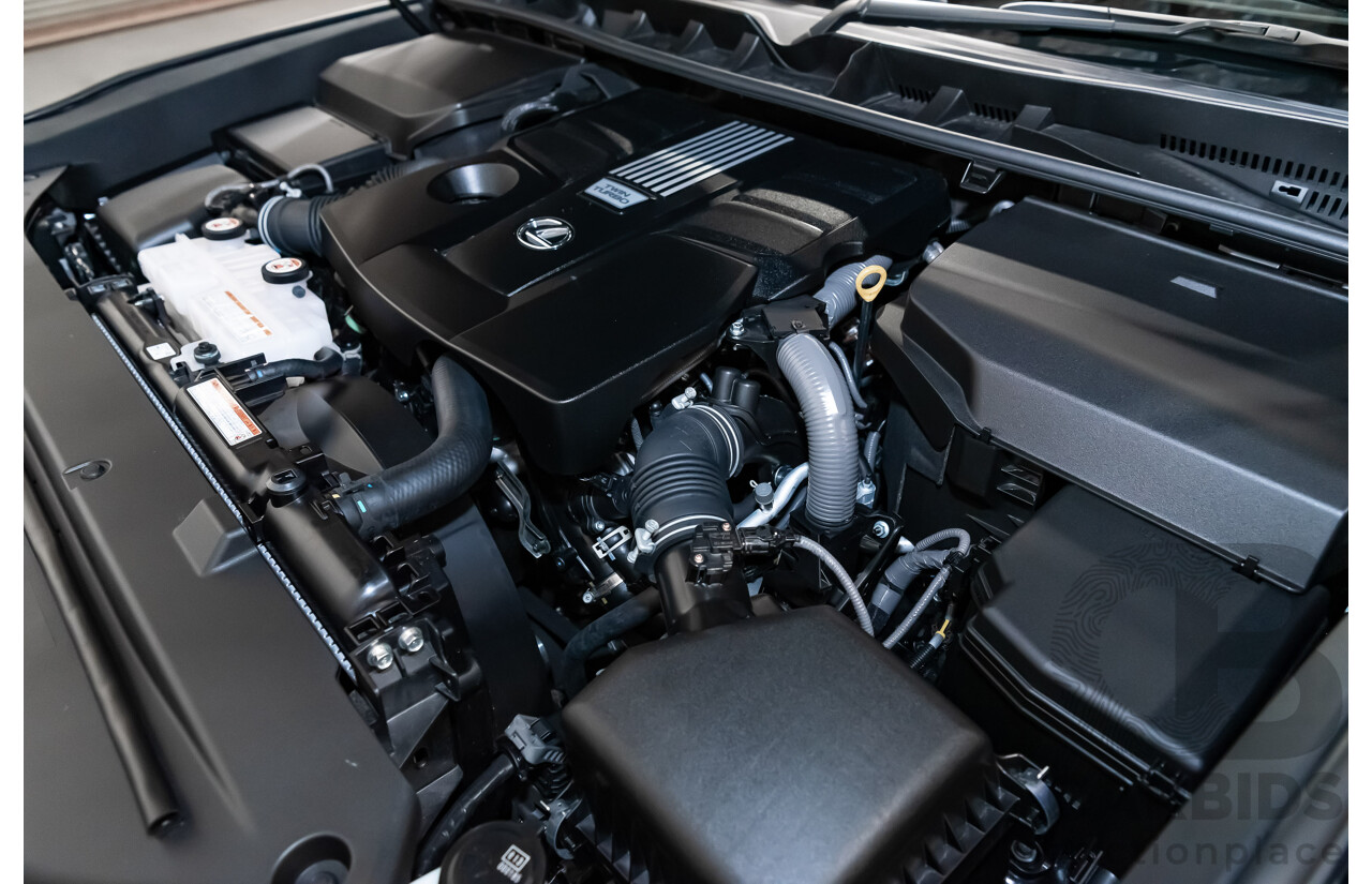 04/2022 Lexus LX600 F-Sport (4x4) MY22 VJA310R 5d Wagon Sapphire Black Metallic Twin Turbo 3.5L