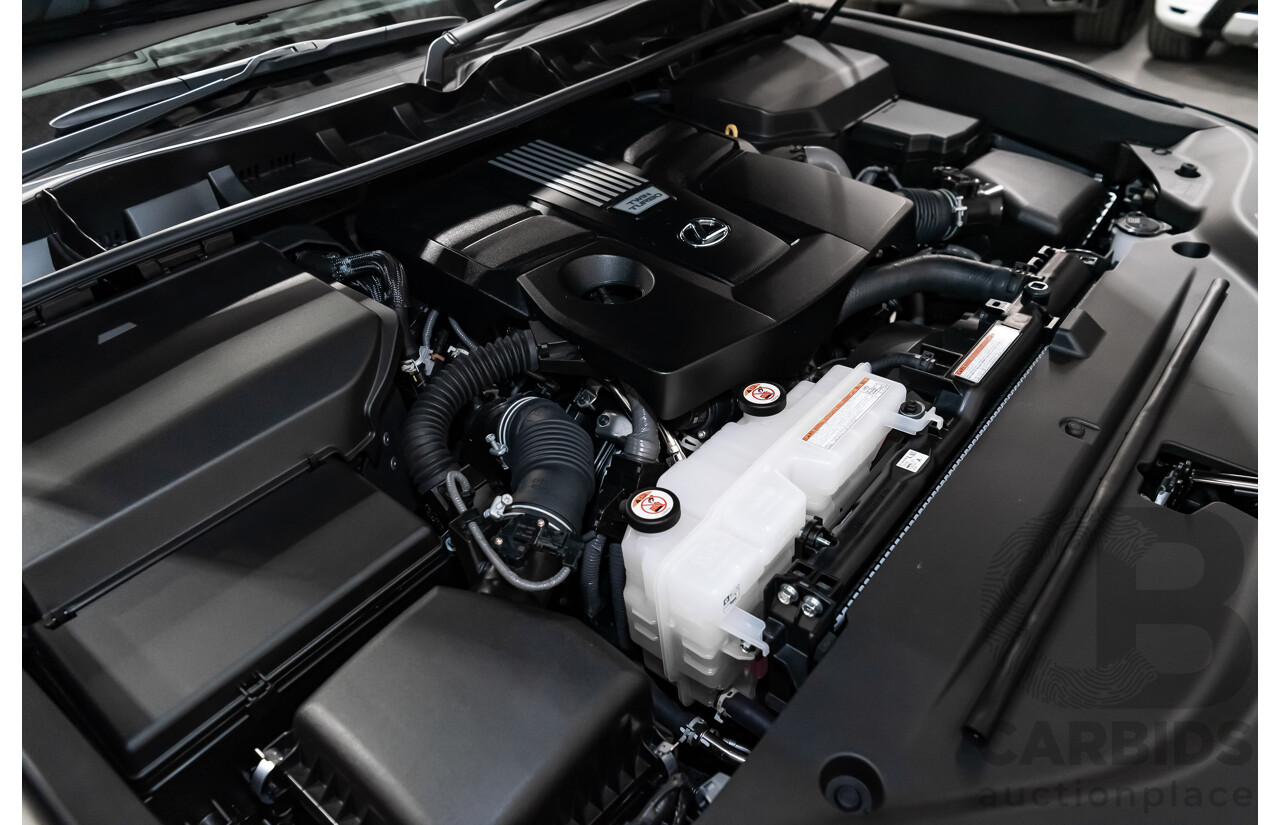 04/2022 Lexus LX600 F-Sport (4x4) MY22 VJA310R 5d Wagon Sapphire Black Metallic Twin Turbo 3.5L