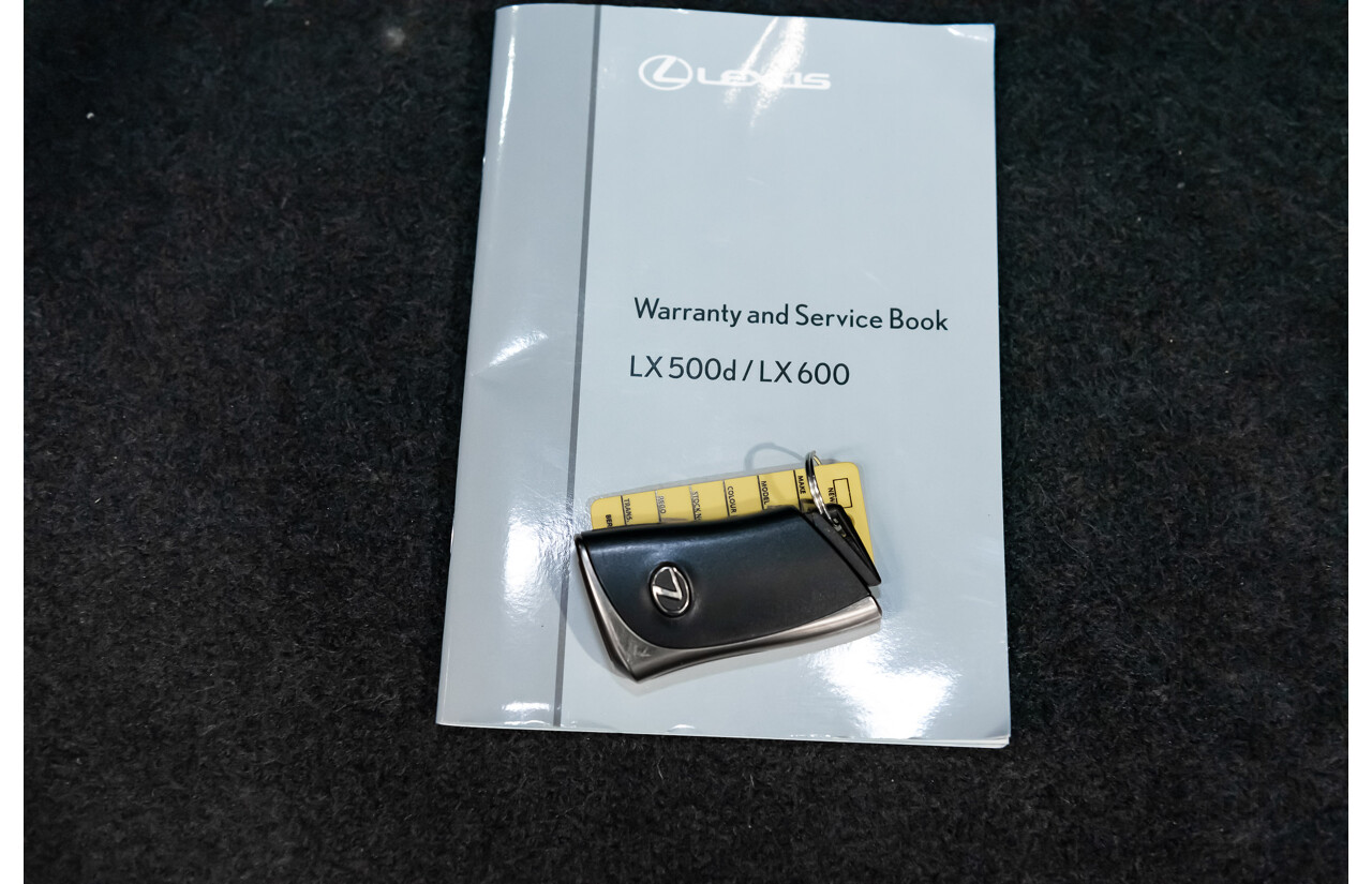 04/2022 Lexus LX600 F-Sport (4x4) MY22 VJA310R 5d Wagon Sapphire Black Metallic Twin Turbo 3.5L