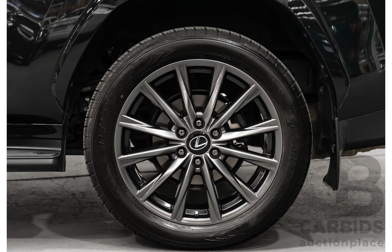 04/2022 Lexus LX600 F-Sport (4x4) MY22 VJA310R 5d Wagon Sapphire Black Metallic Twin Turbo 3.5L
