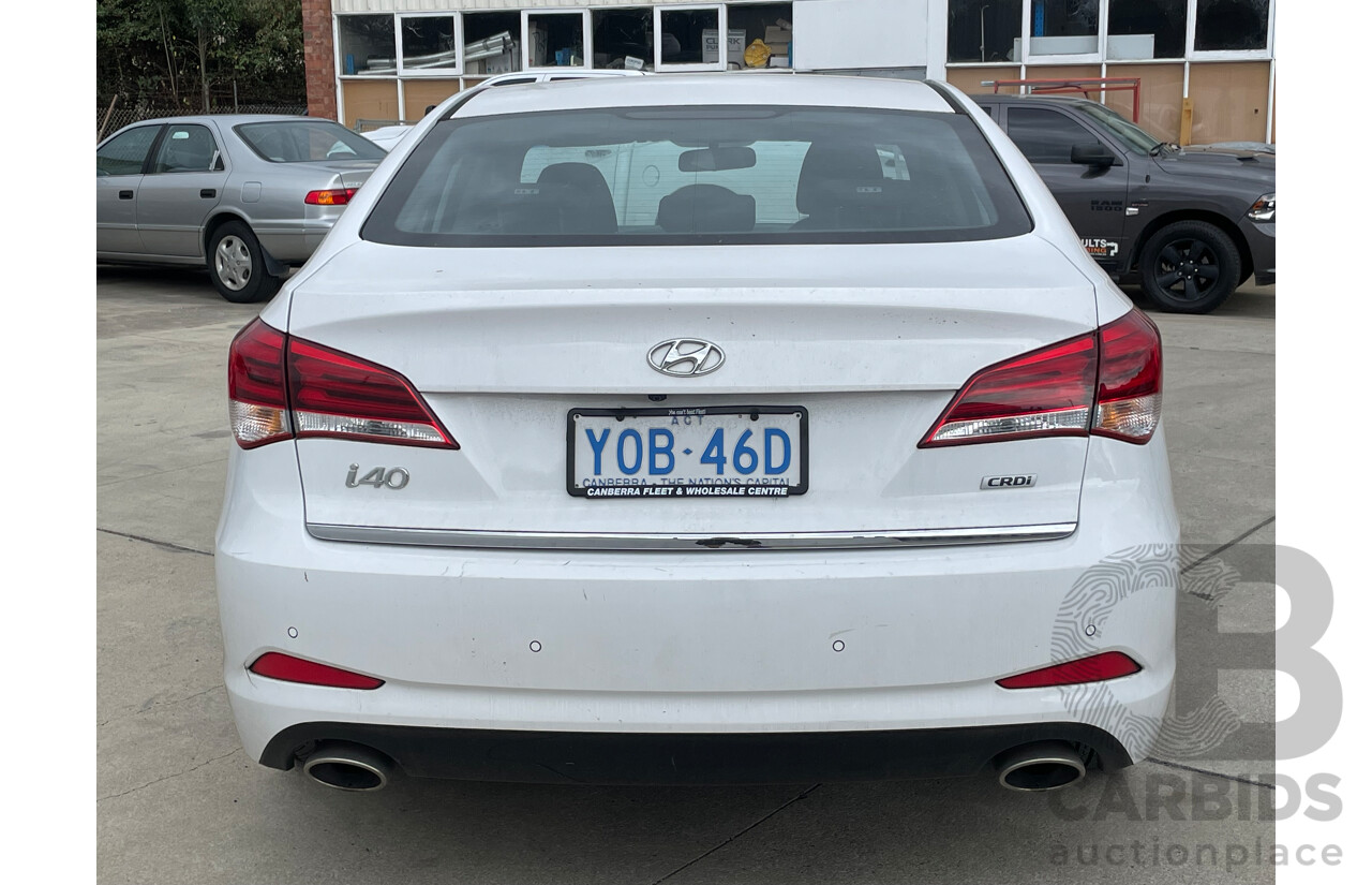 7/2015 Hyundai i40 Active VF4 SERIES II 4d Sedan White 1.7L