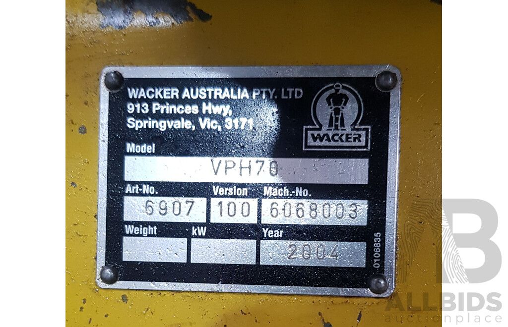 Wacker Neuson Petrol Vibratory Compactor Plate