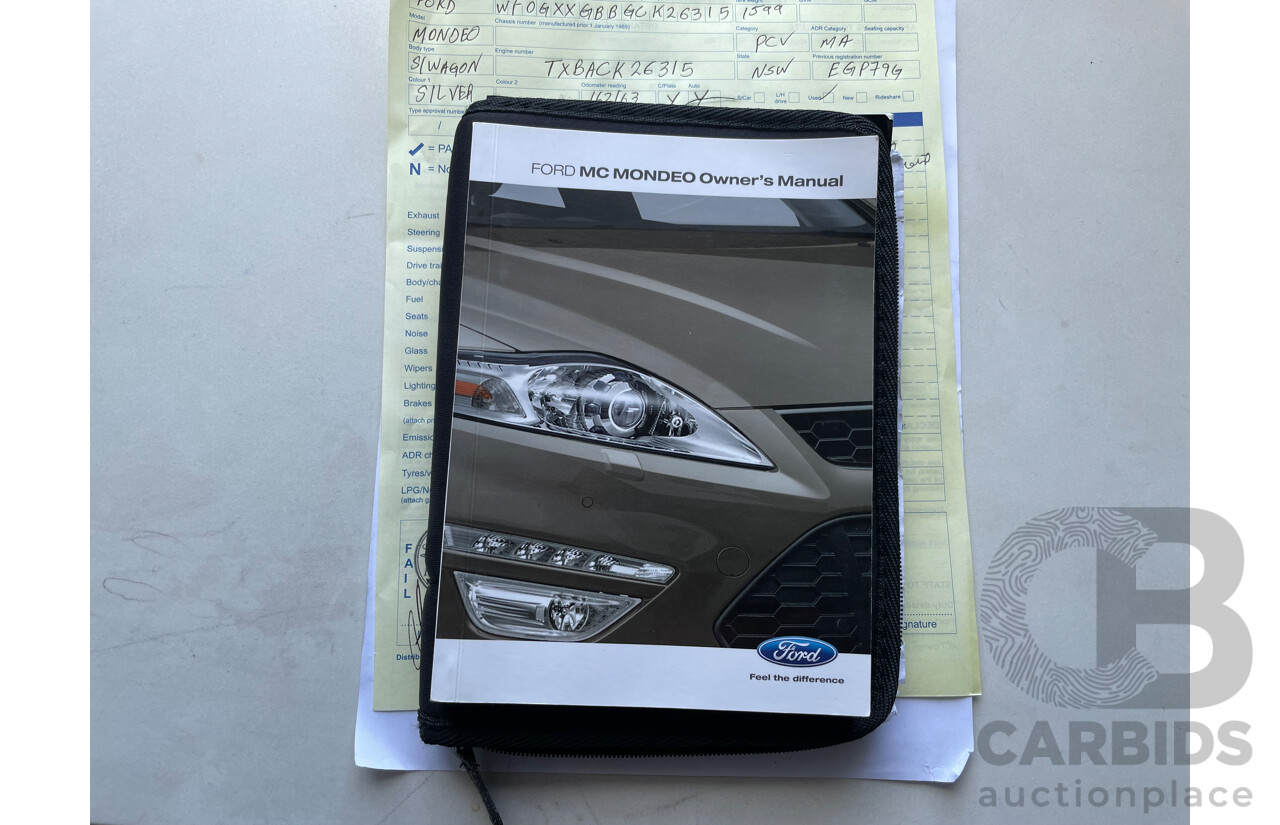 8/2012 Ford Mondeo Titanium TDCi MC 4d Wagon Silver 2.0L