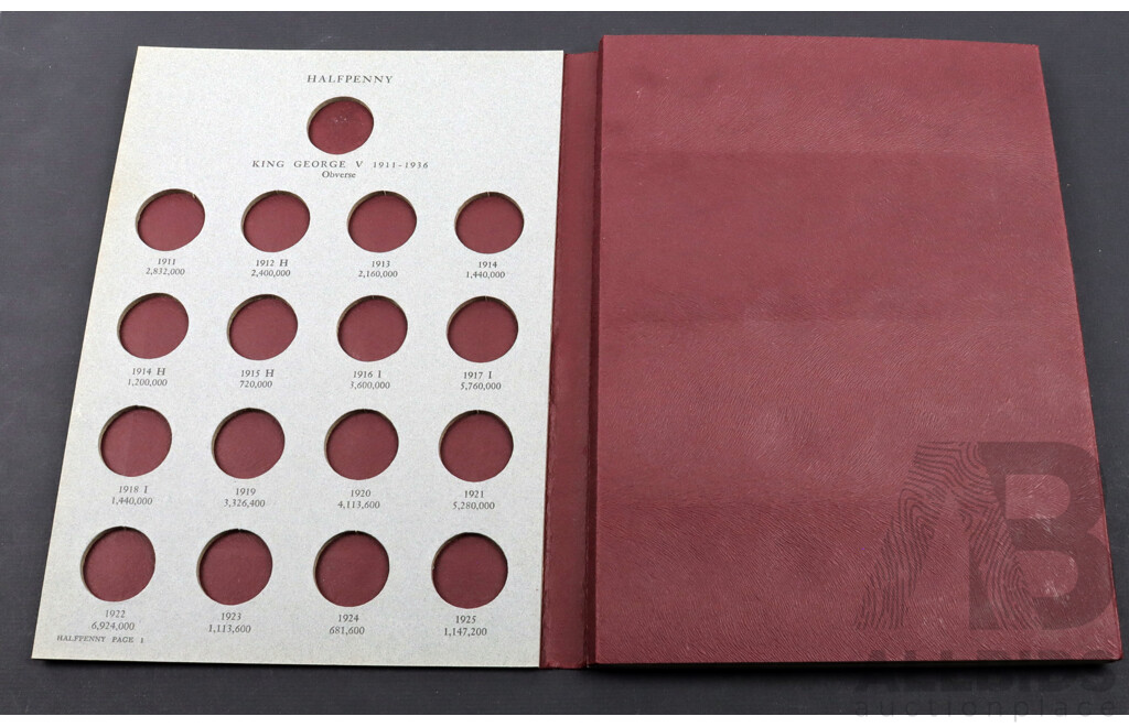Unused Halfpenny coin album.
