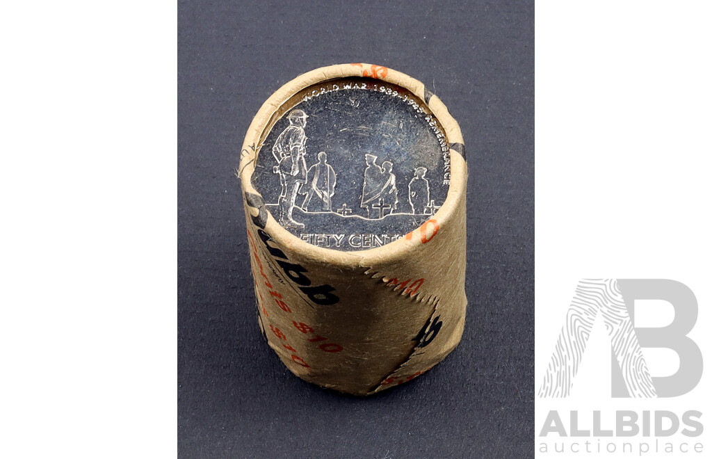 2005 Anniversary end WW2 roll of 20 50c coins.