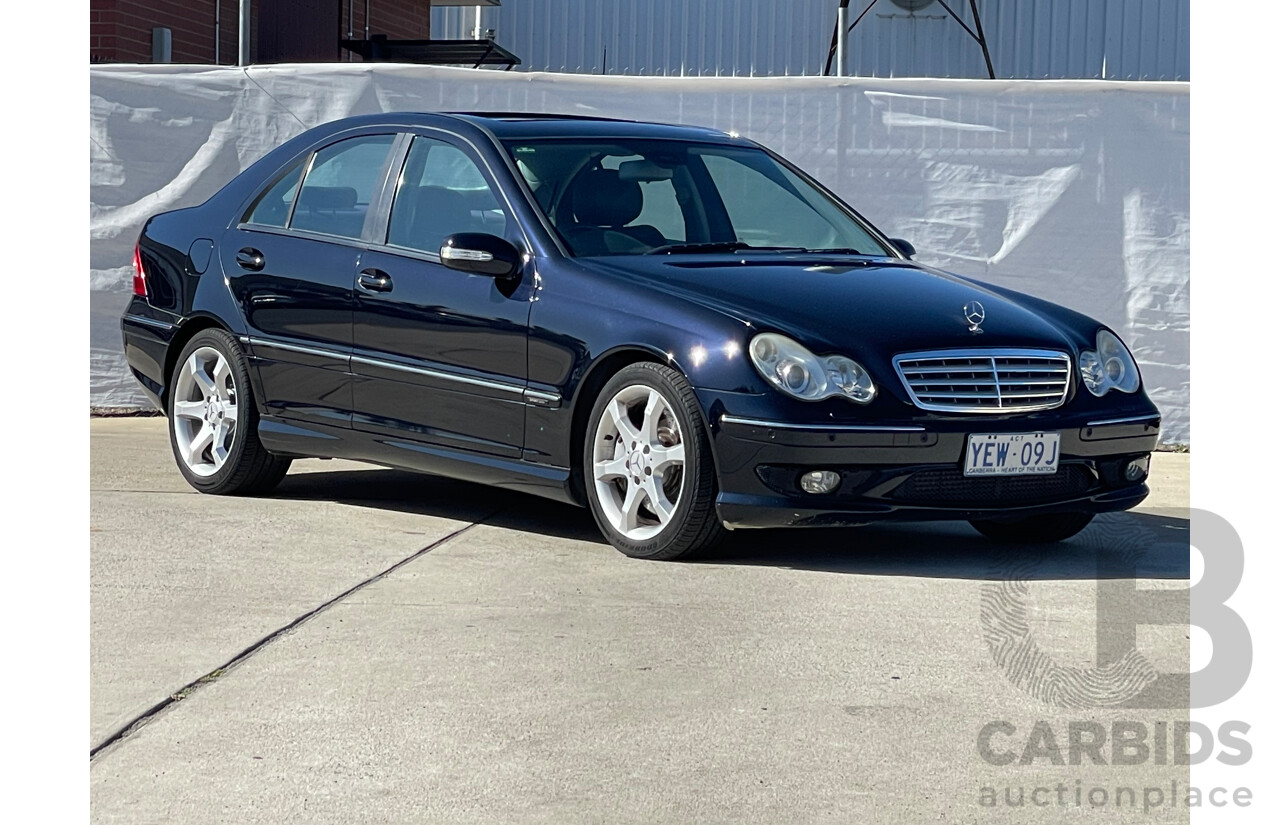 1/2007 Mercedes-Benz C180 Kompressor Super Sport Edition W203 MY07 UPGRADE 4d Sedan Black 1.8L