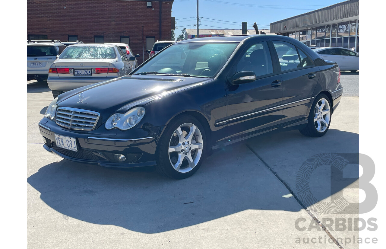 1/2007 Mercedes-Benz C180 Kompressor Super Sport Edition W203 MY07 UPGRADE 4d Sedan Black 1.8L
