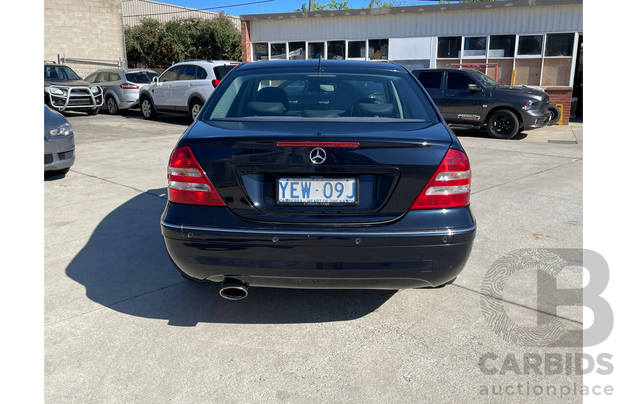1/2007 Mercedes-Benz C180 Kompressor Super Sport Edition W203 MY07 UPGRADE 4d Sedan Black 1.8L