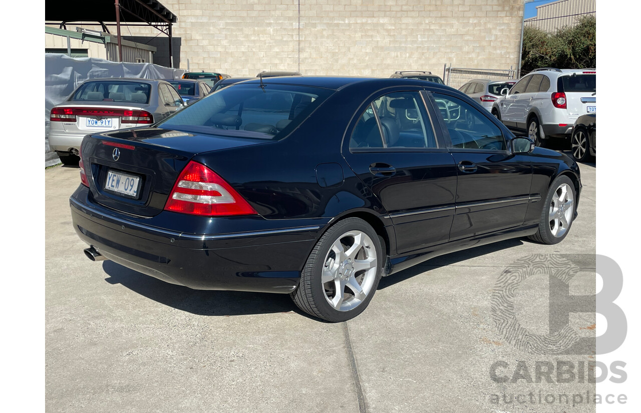 1/2007 Mercedes-Benz C180 Kompressor Super Sport Edition W203 MY07 UPGRADE 4d Sedan Black 1.8L