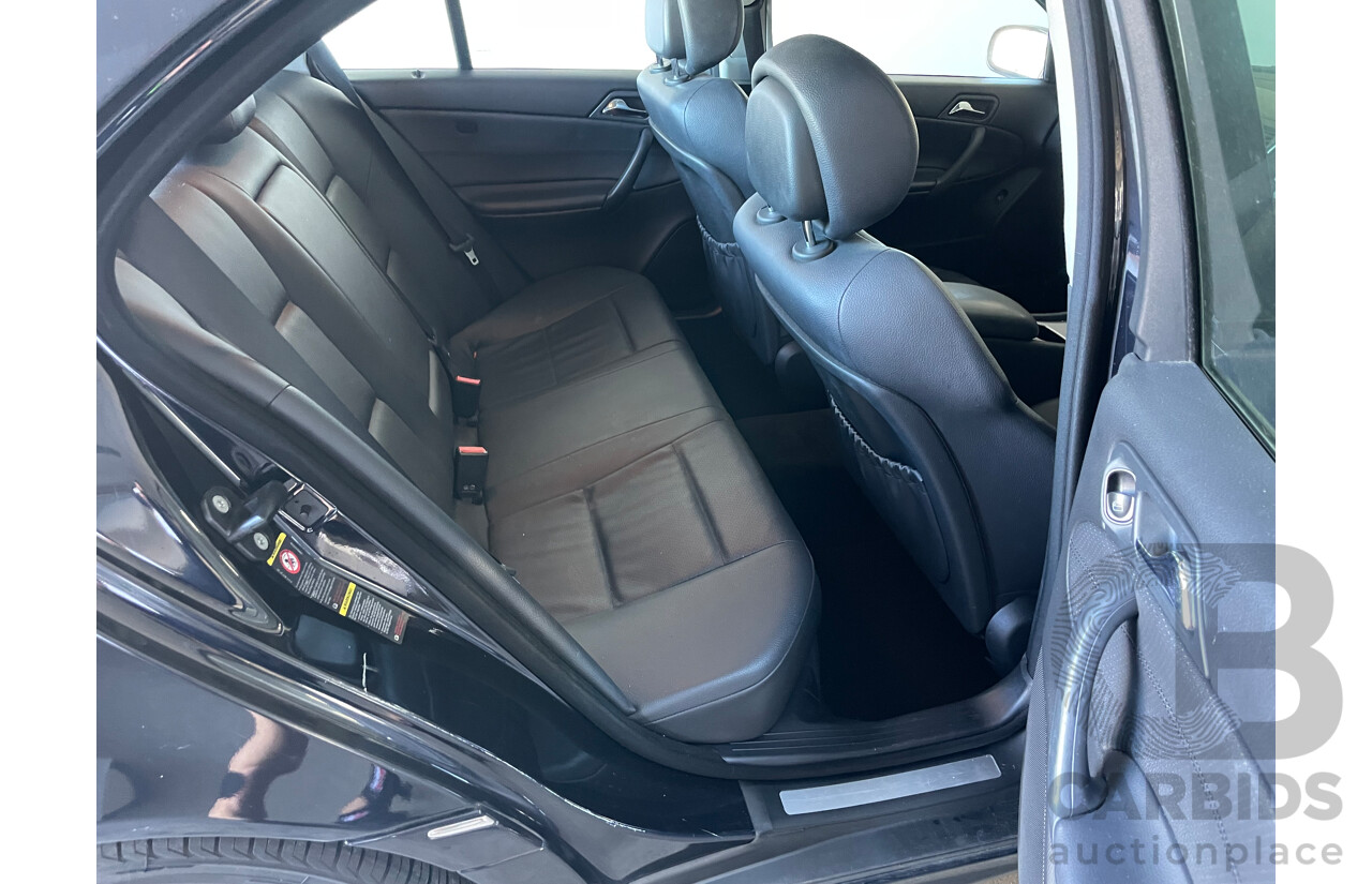 1/2007 Mercedes-Benz C180 Kompressor Super Sport Edition W203 MY07 UPGRADE 4d Sedan Black 1.8L