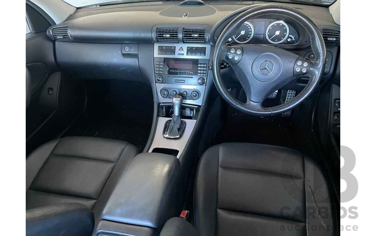 1/2007 Mercedes-Benz C180 Kompressor Super Sport Edition W203 MY07 UPGRADE 4d Sedan Black 1.8L