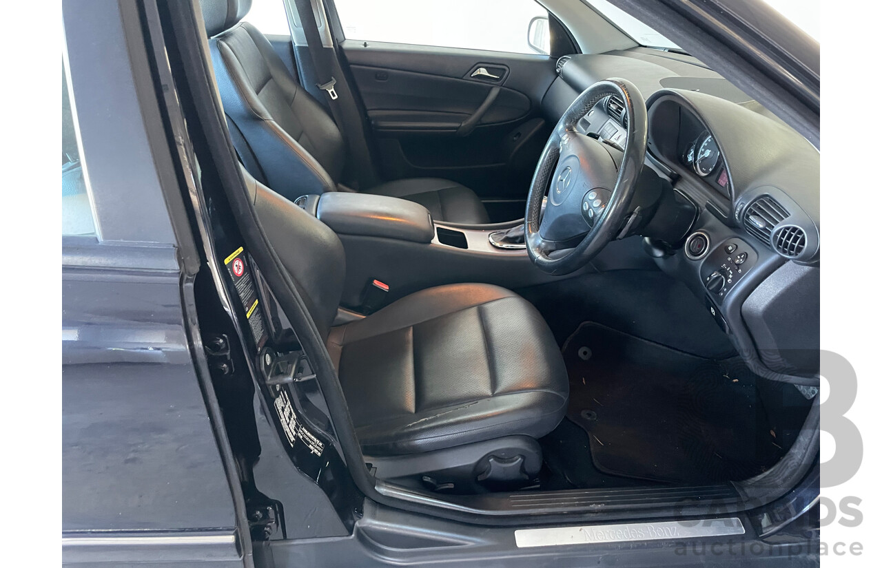 1/2007 Mercedes-Benz C180 Kompressor Super Sport Edition W203 MY07 UPGRADE 4d Sedan Black 1.8L