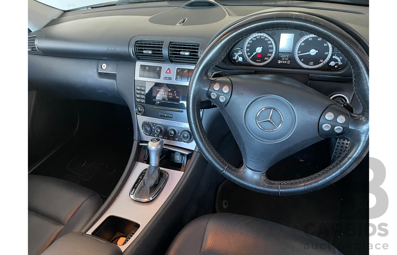 1/2007 Mercedes-Benz C180 Kompressor Super Sport Edition W203 MY07 UPGRADE 4d Sedan Black 1.8L