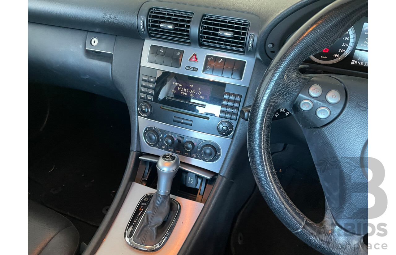 1/2007 Mercedes-Benz C180 Kompressor Super Sport Edition W203 MY07 UPGRADE 4d Sedan Black 1.8L