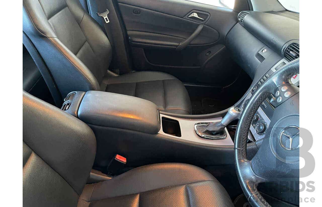 1/2007 Mercedes-Benz C180 Kompressor Super Sport Edition W203 MY07 UPGRADE 4d Sedan Black 1.8L