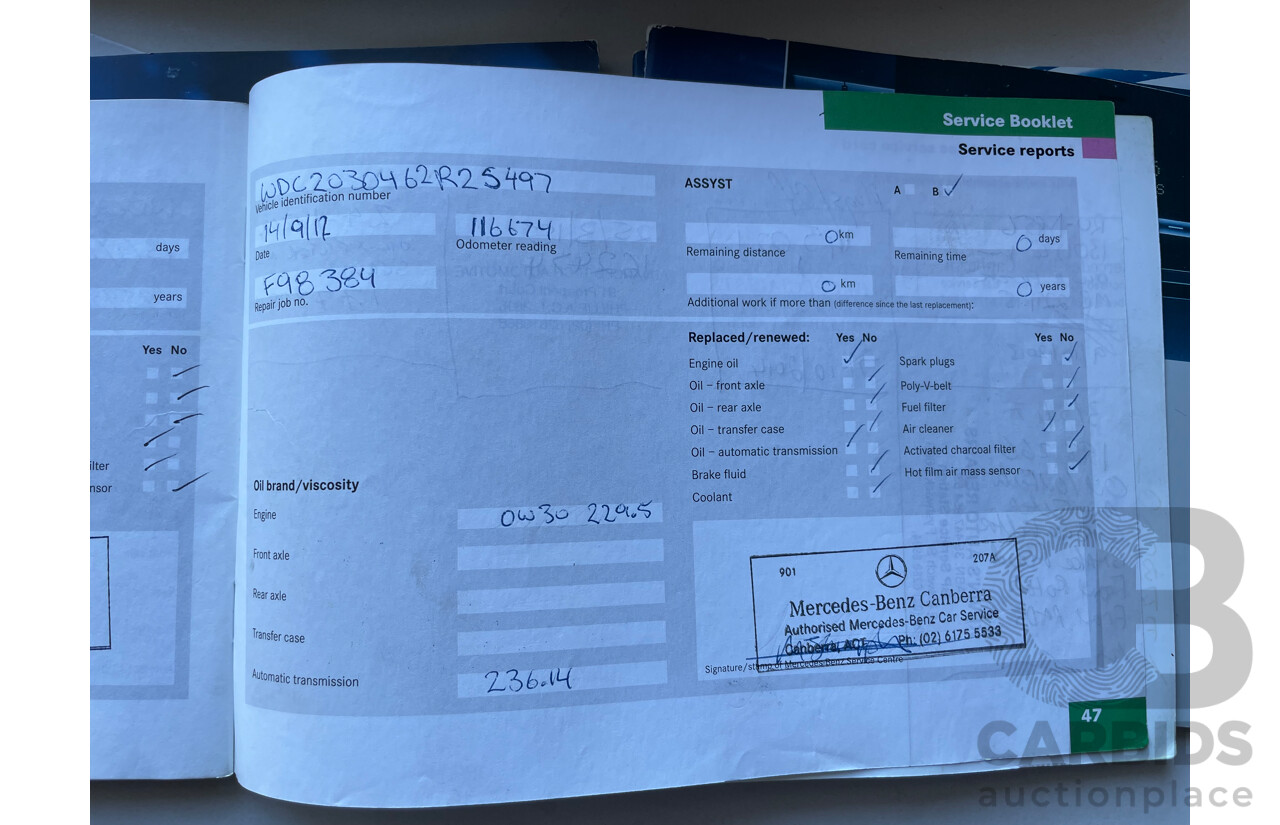 1/2007 Mercedes-Benz C180 Kompressor Super Sport Edition W203 MY07 UPGRADE 4d Sedan Black 1.8L