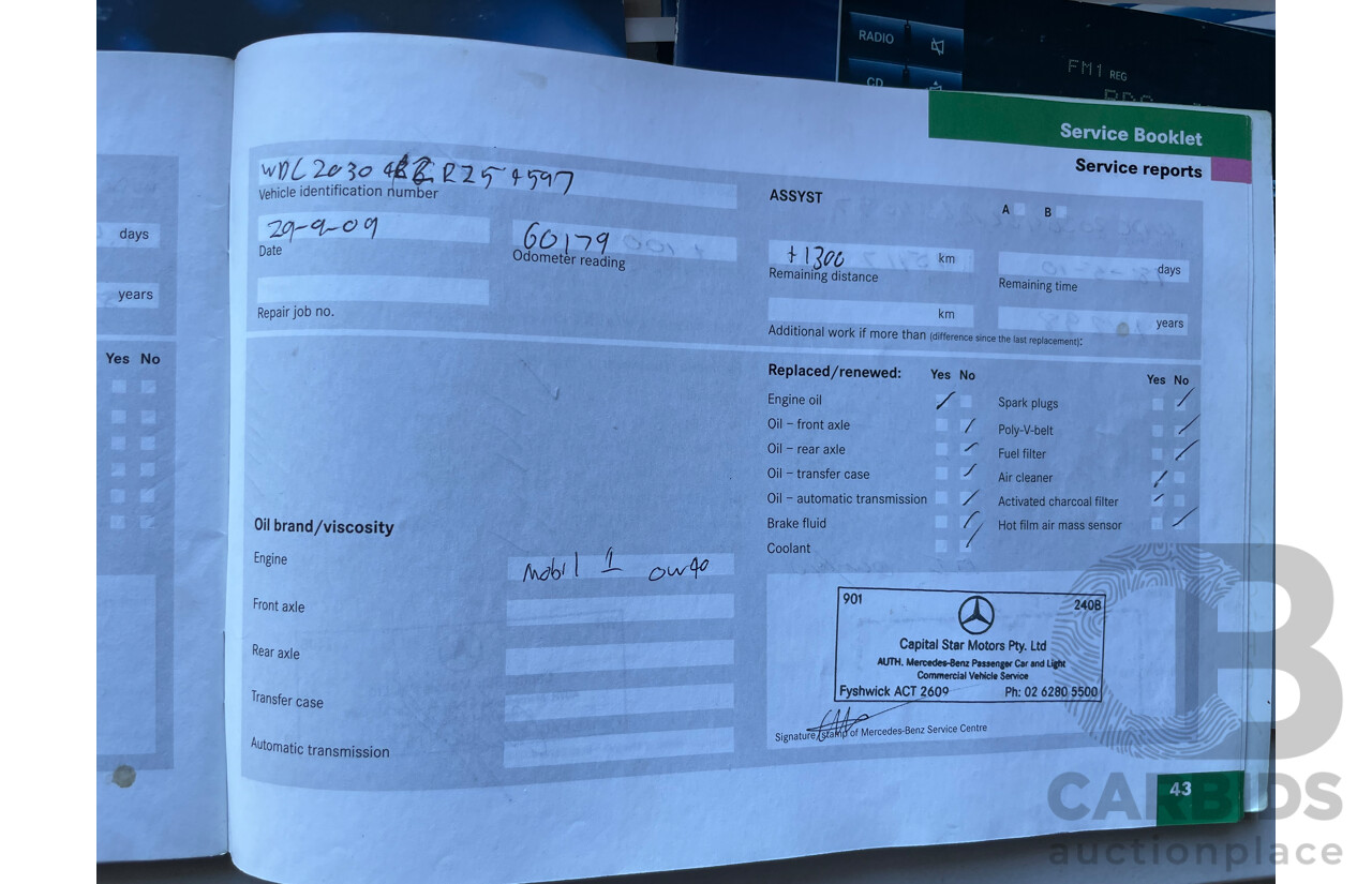 1/2007 Mercedes-Benz C180 Kompressor Super Sport Edition W203 MY07 UPGRADE 4d Sedan Black 1.8L