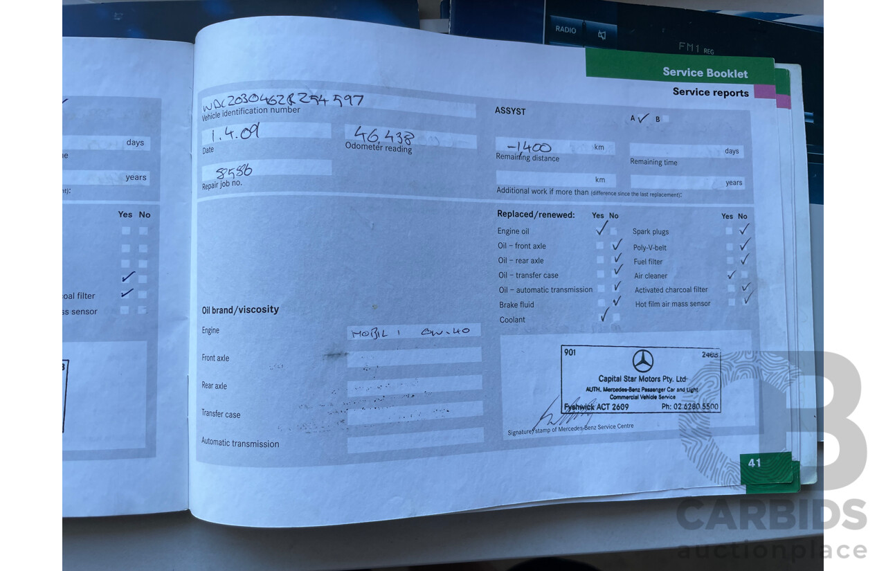 1/2007 Mercedes-Benz C180 Kompressor Super Sport Edition W203 MY07 UPGRADE 4d Sedan Black 1.8L